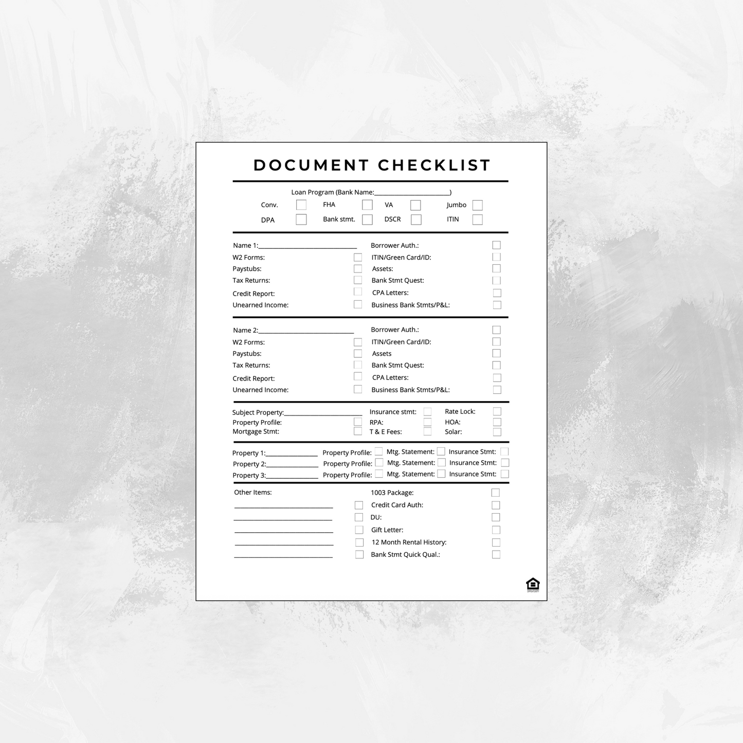 Client Document Checklist