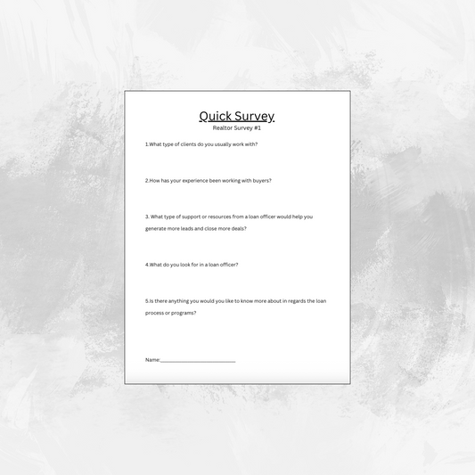 Realtor Survey #1