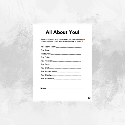 All About You Form