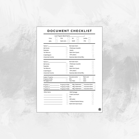Client Document Checklist